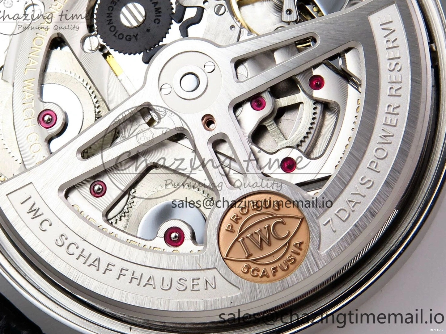 MIROTIME 0127 Portugieser Automatic SS IW501704 APSF 1:1 Best Edition Blue Dial on Black Leather Strap A HighPerformance 7008